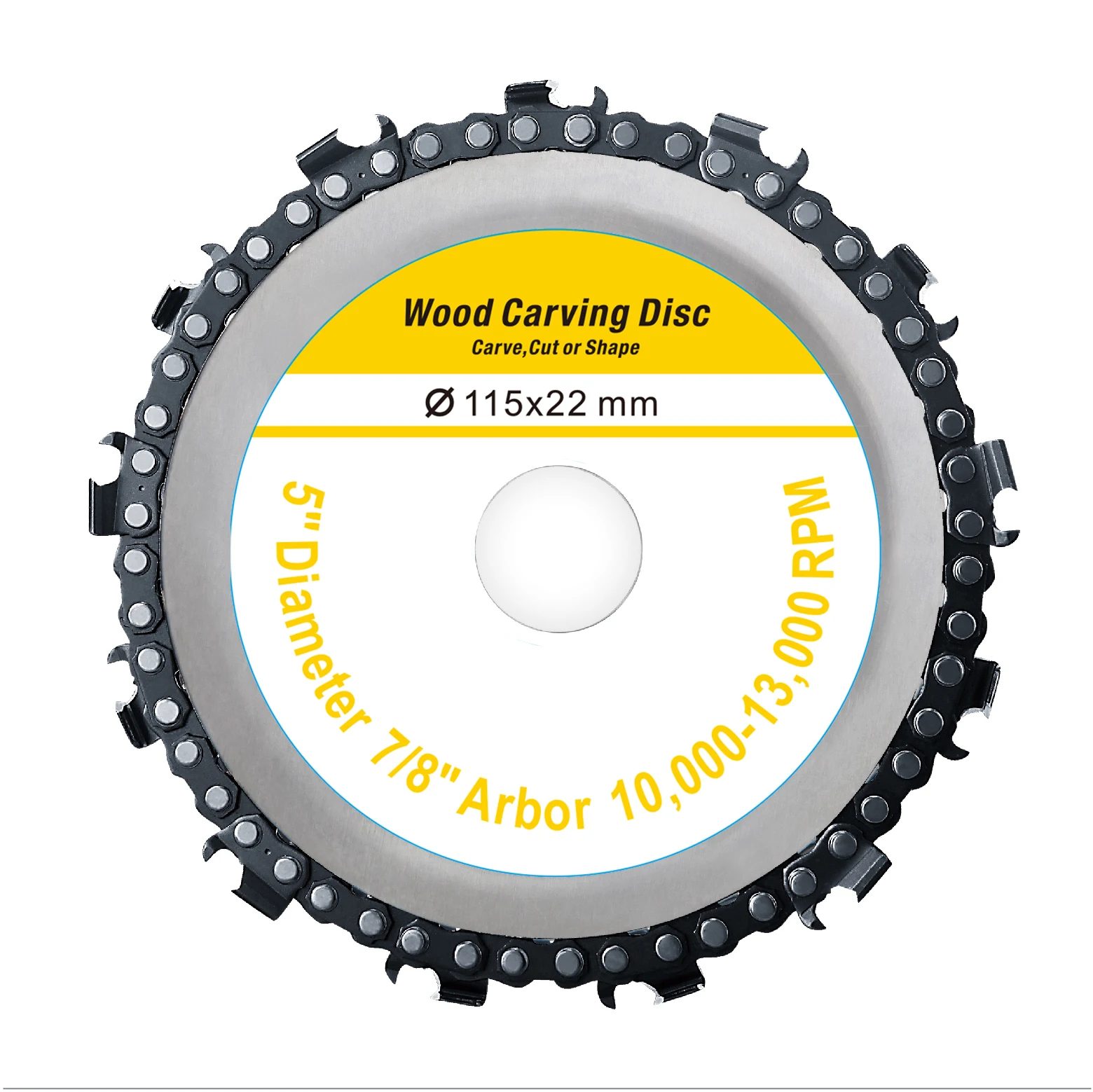 4.5in Grinder Chain Saw Disc Abrasive Sculpting Sharpening Tool Tree Cutter Saw Blade for Woodworking