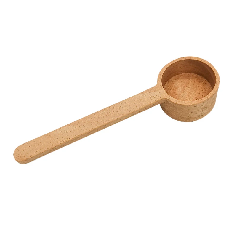 New Design Coffee Beans Tea Long Handle Coffee Scoop Black Walnut Custom Wooden Measuring Coffee Spoon