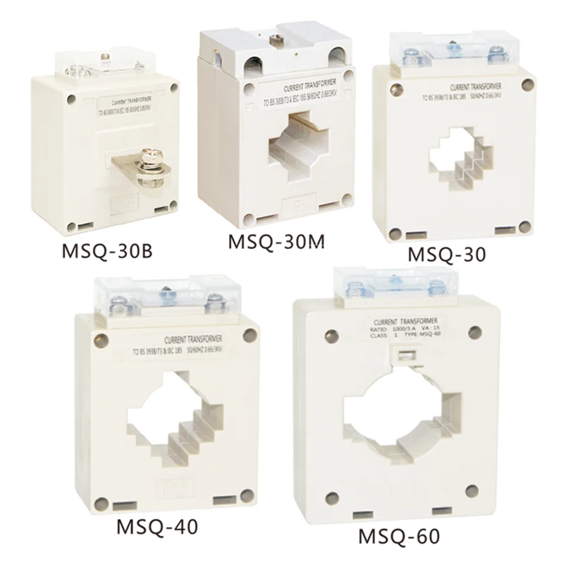 Current Transformer MSQ Series 5-5000A/5A Busbar Current Transformer 660V Rated Voltage 50/60Hz CT for Round Conductor