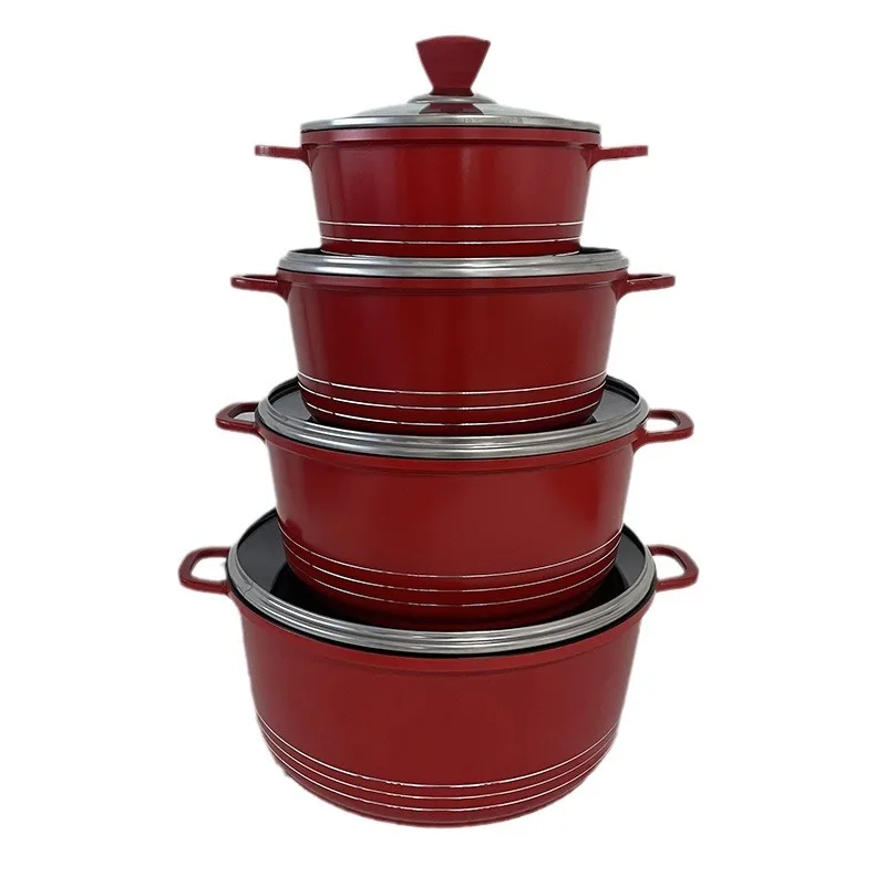 Cook Dinnerware 8pcs Pot Set New Arrival Popular Multifunction Cooking Pot Sets 20cm 24cm 28cm 32cm