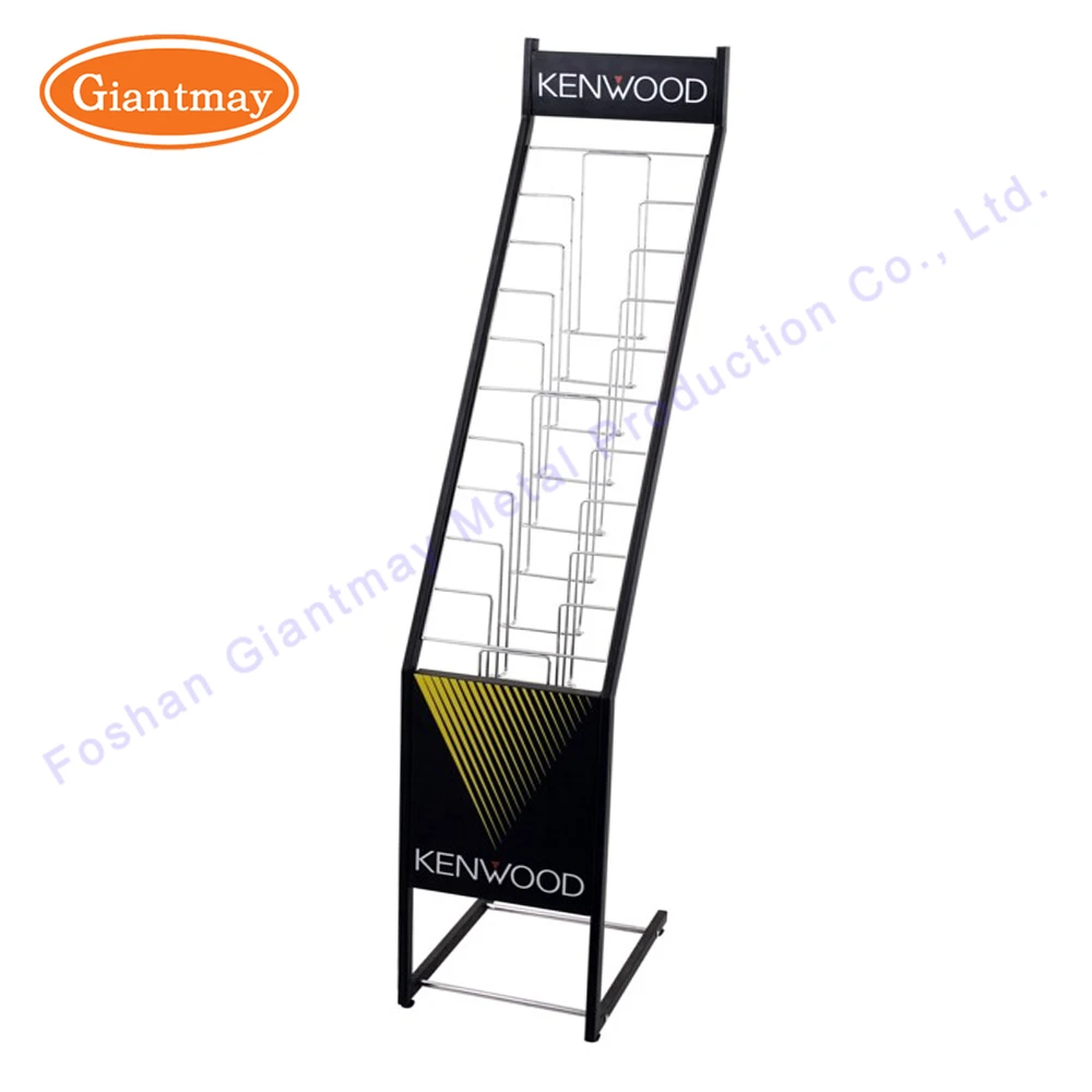 11 layers Free stand floor type metal wire shelf newspaper magazine display wire rack