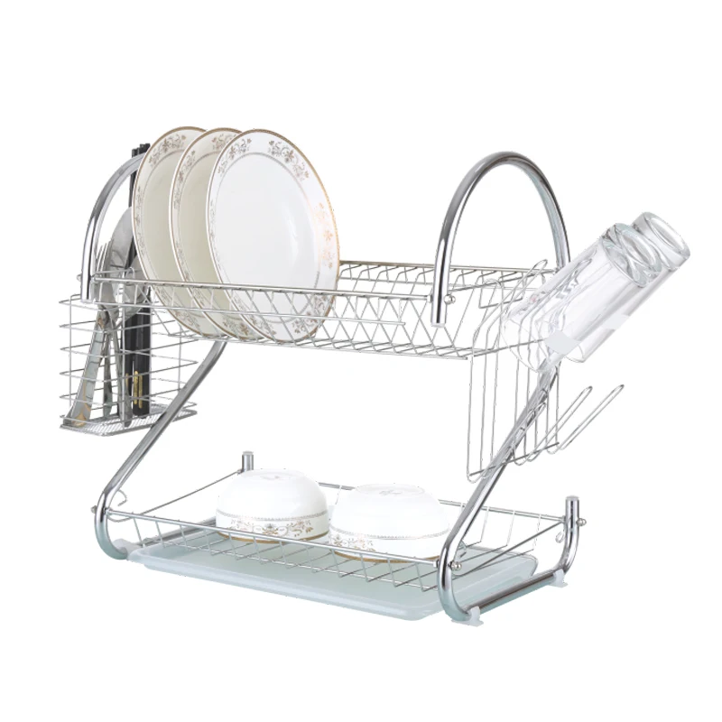 household storage adjustable dish dish rack for kitchen