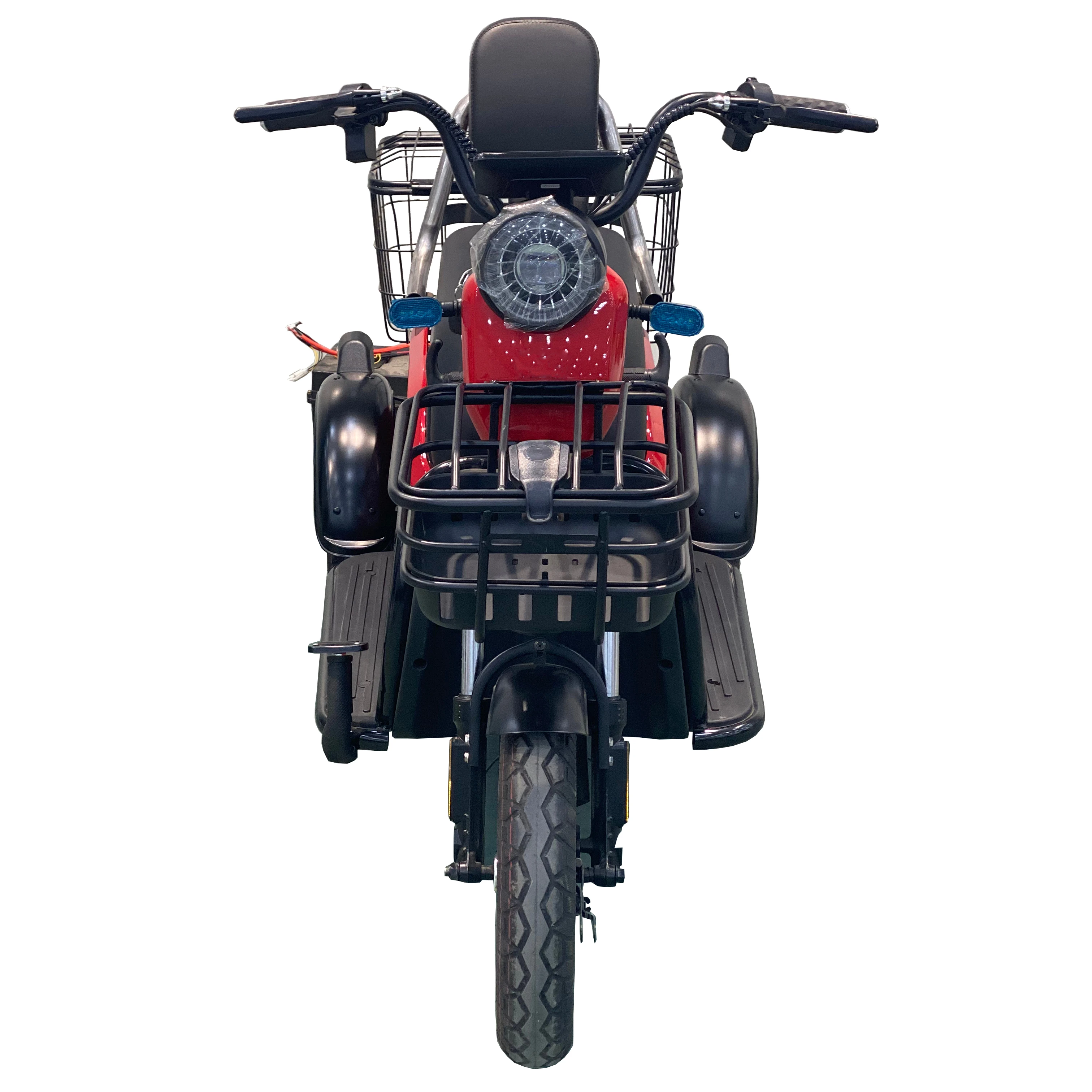 2024 Stock e-Trikes China Adult Three-Wheel Electric Tricycles 60v 48v Closed Cargo Bike Open Cargo Dumping Loading Passengers