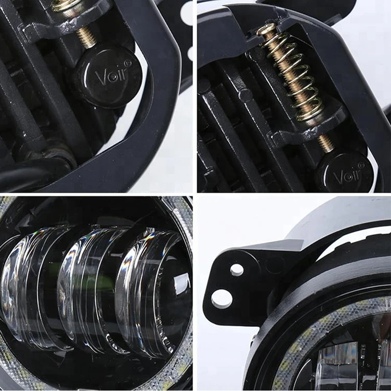 Espumoso car light 30W 4Inch Led headlights Halo Ring 3000LM DRL 4inch Fog Light  Lamp For Jeeps JK Offroad