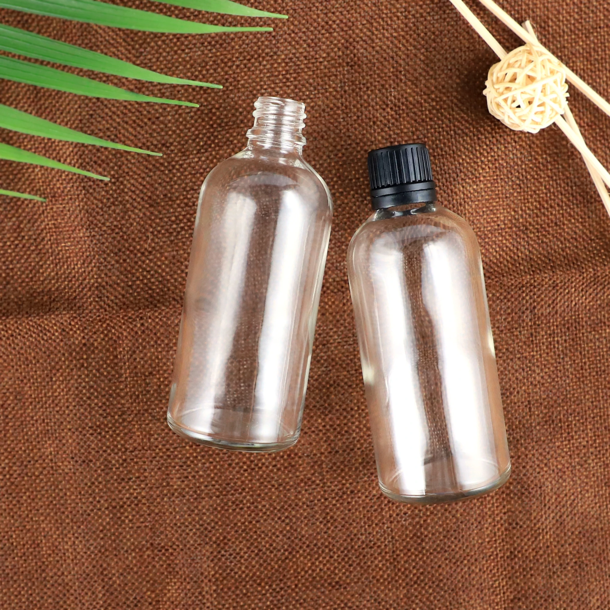 Idealpak Wholesale Empty Clear Cosmetic Container Buy Glass Bottle 100ml China for Essential Oil Reed Aroma Diffuser