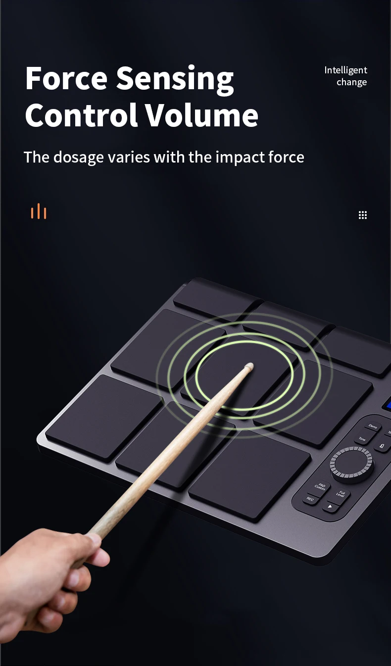 Konix лидер продаж перкусион Ro land тарелки квадратный набор электронные инструменты музыкальные барабаны приложение динамический барабан