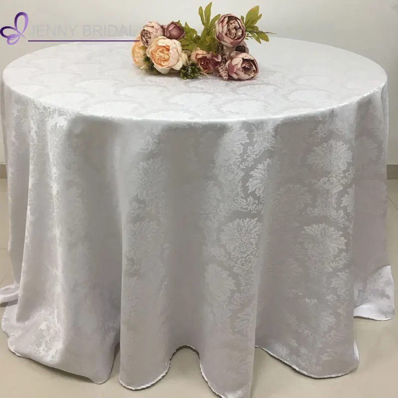 TL015 white wedding table cloth polyester fabric table cloth for wedding