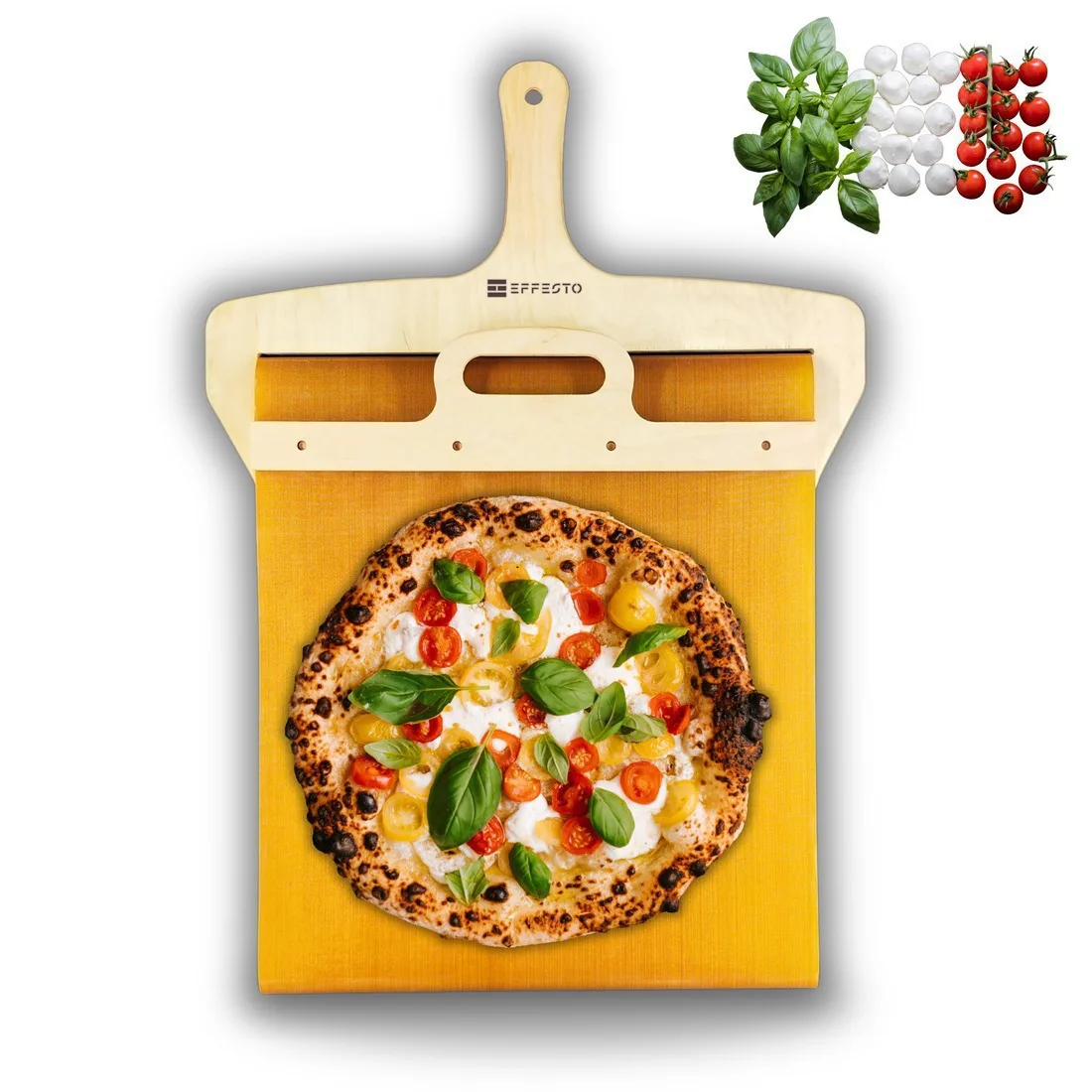 Hot Sale Sliding Pizza Peel Transfers Perfectly Pala Pizza Scorrevole Pizza Wood Shovel with Handle