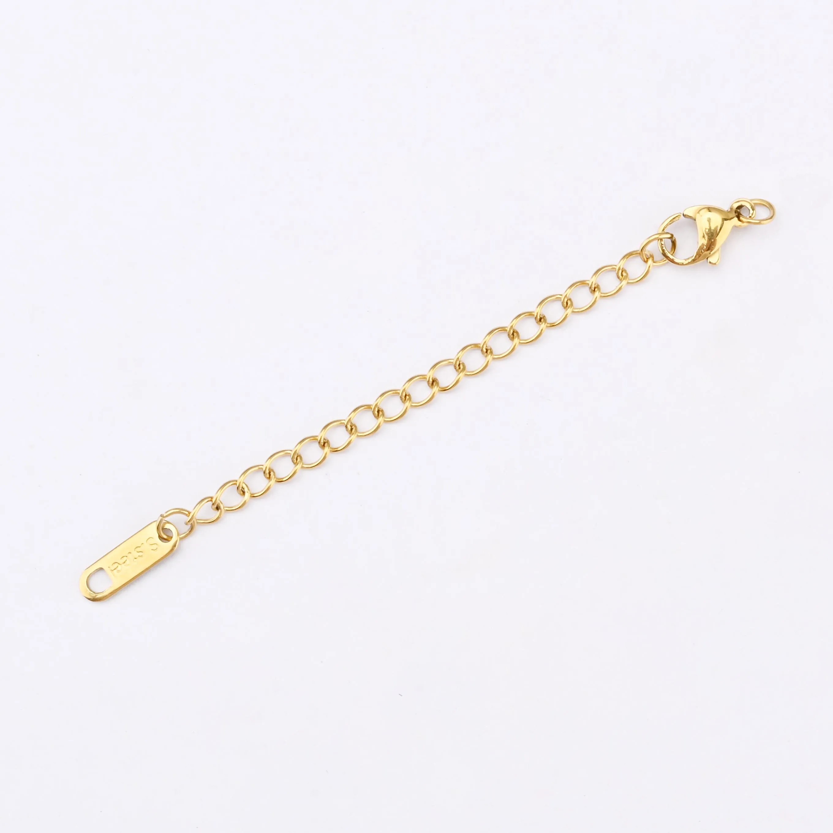 Support customization finished extension chains with end tag necklace and bracelet extension chains