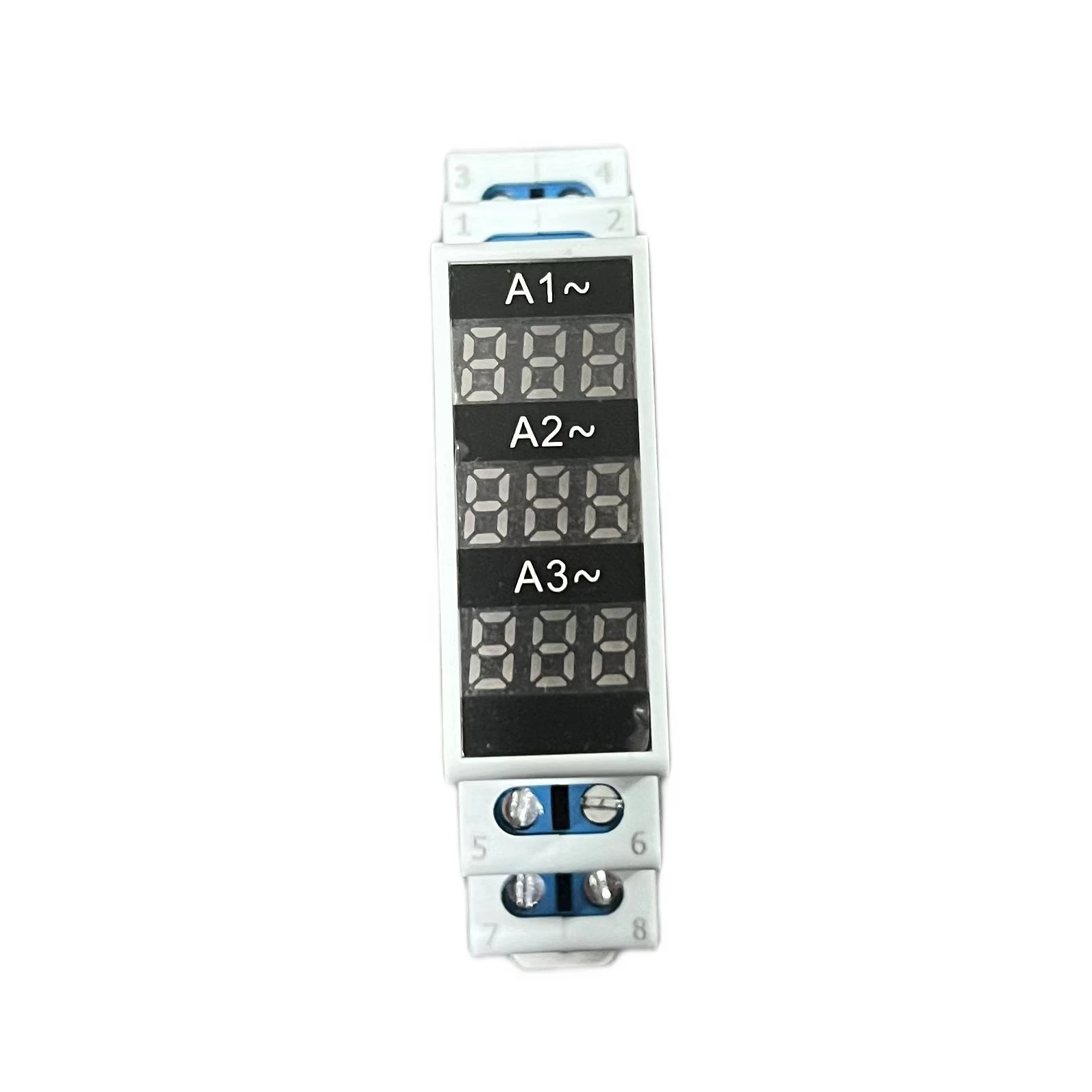 AC Din Rail 3 Phase Ampere Meter LED Digital Display Ac 0-100A Mini Modular Ampere Indicator