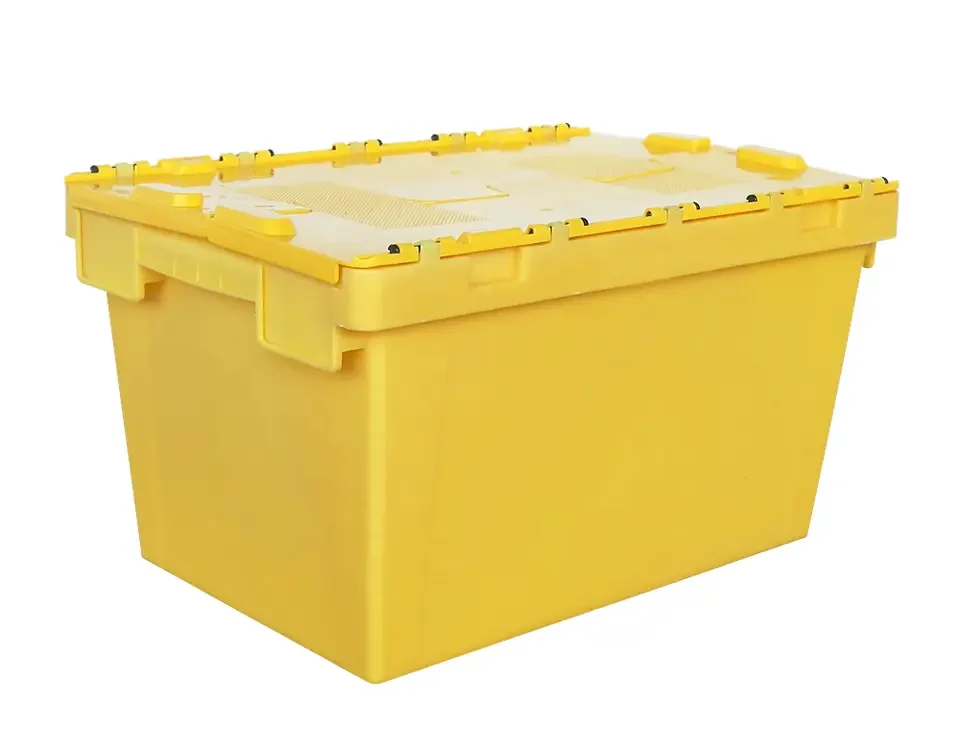 Warehouse Plastic Crates Nestable Boxes Bin Case Storage Stackable Lock with Lid Cover Container Manufacturer Tote Shipping