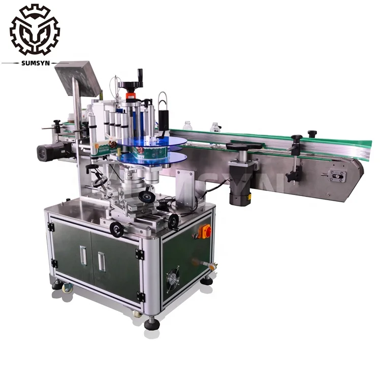 
Factory price Automatic round bottle labeling machine for gallon red wine bottle paint bucket pail cans jars labeling 