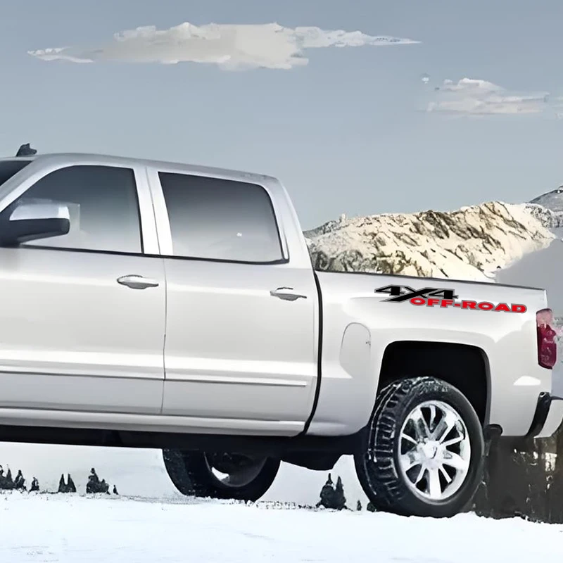 2pcs 4X4 Road Car Stickers For Ford F150 Chevrolet Silverado GMC Sierra Dodge Ram Isuzu Dmax Pickup Decor Decal Graphics