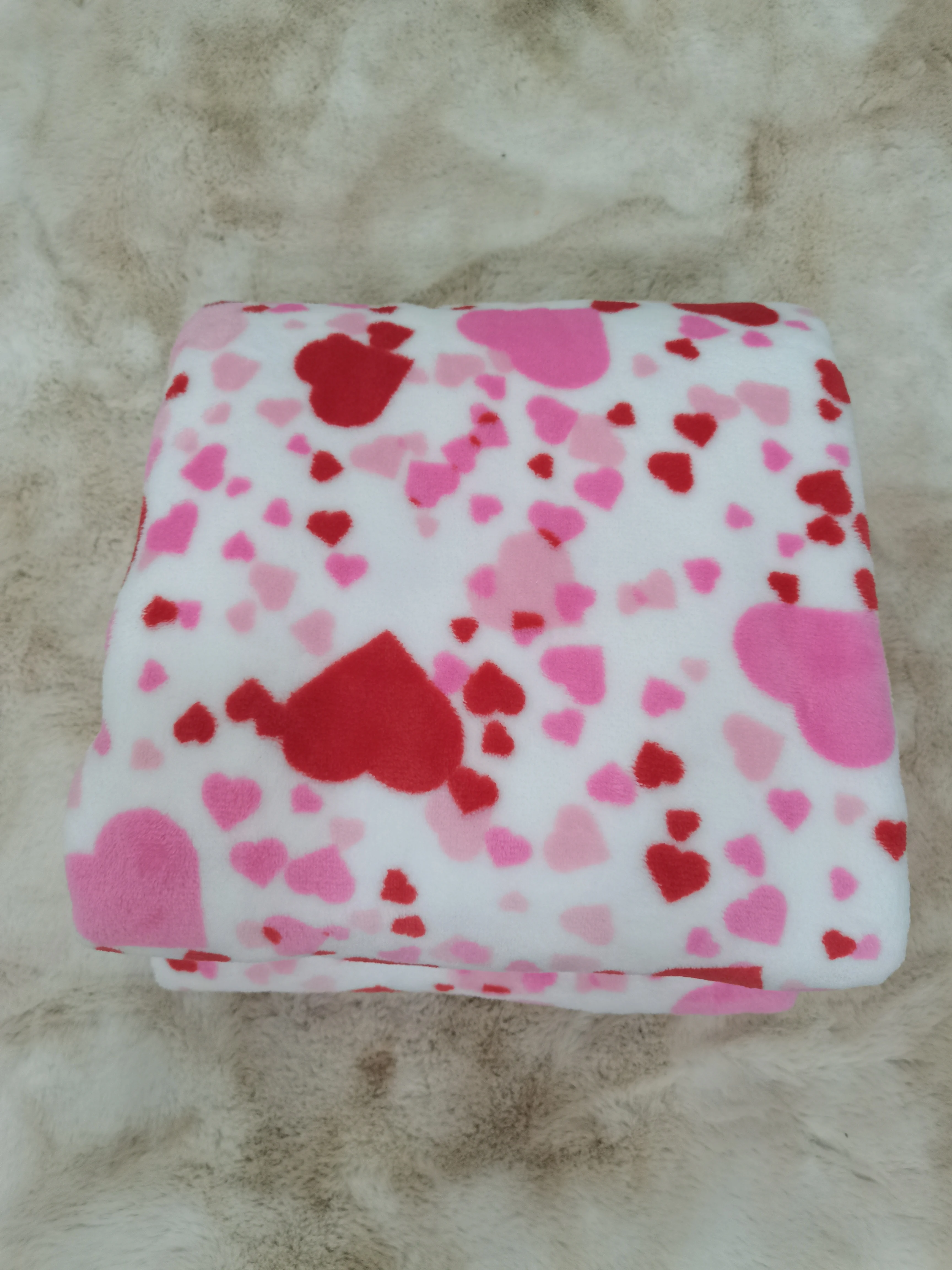 Factory new flannel love printing office bedroom blanket