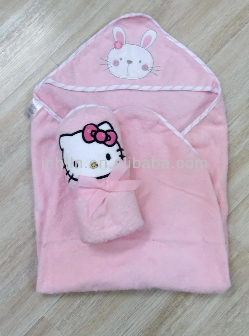 Baby bath towel promotional gift cartoon pattern kids hooded towel