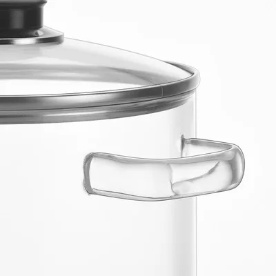 2L Double Ears Heat Insulated High Borosilicate Glass Cooking Pot Saucepan Glass Lid Cookware Set Factory Supply