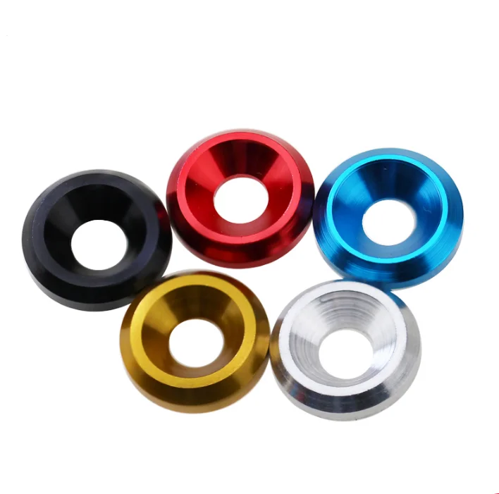 Потайные цветные анодированные алюминиевые шайбы 3/16 дюйма