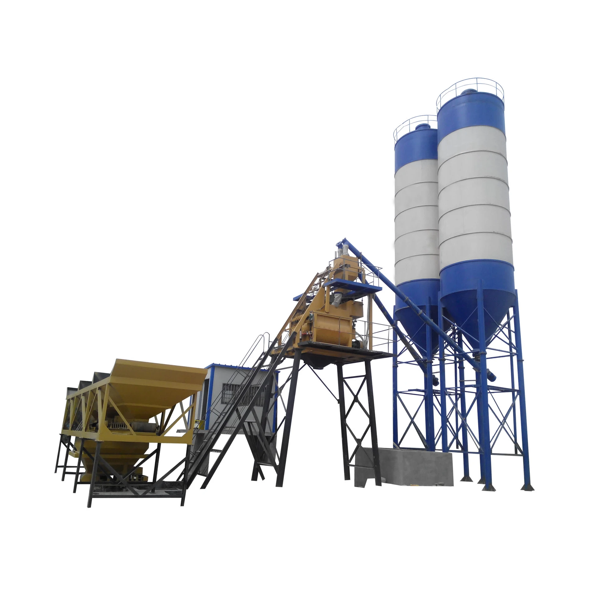 HZS50 stationary concrete batching plant has large output and appropriate price