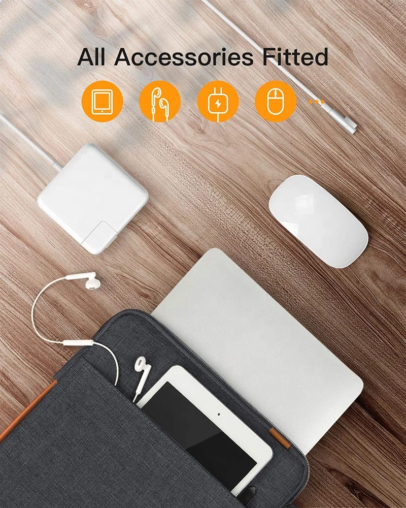 Manufacturer Customized Quality Luxury Modern Waterproof Polyester With Handle 13 -15.6 Inch For Men Women Laptop Bags