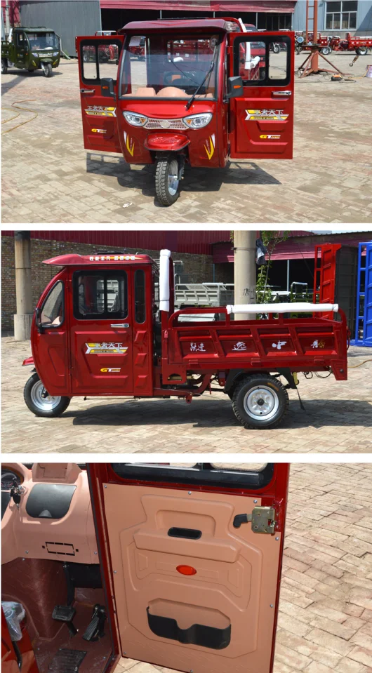200cc 250cc/300cc cargo tricycle with cabin driving room three wheel motor tricycle