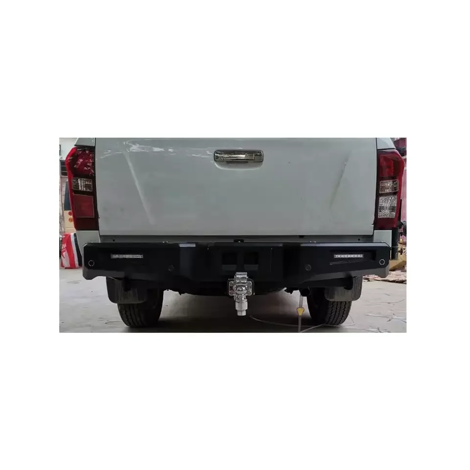 MUSUHA Universal Rock Rear Bumper  Inside Winch Holder Side Rail is Acceptable  For ISUZU D-MAX 2021 2022 Upgrade part