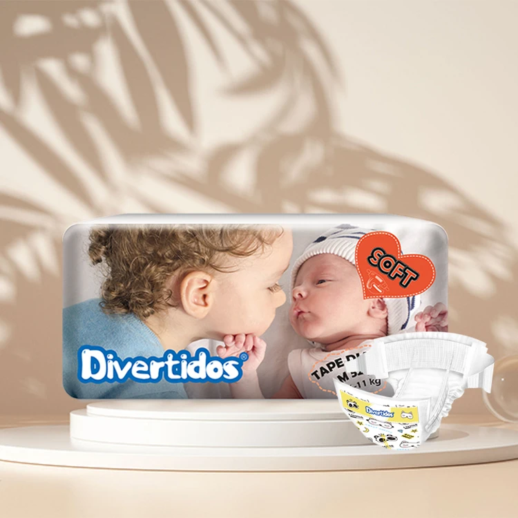 Factory price custom brand disposable Prime baby diaper All size PE backsheet PP tape Fluff pulp kids diapers PANALES