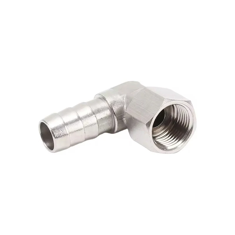 Nickel Plated Brass Hose Barb Elbow 1/2' Swivel Female Thread To 12mm Air Hose Barbed Elbow
