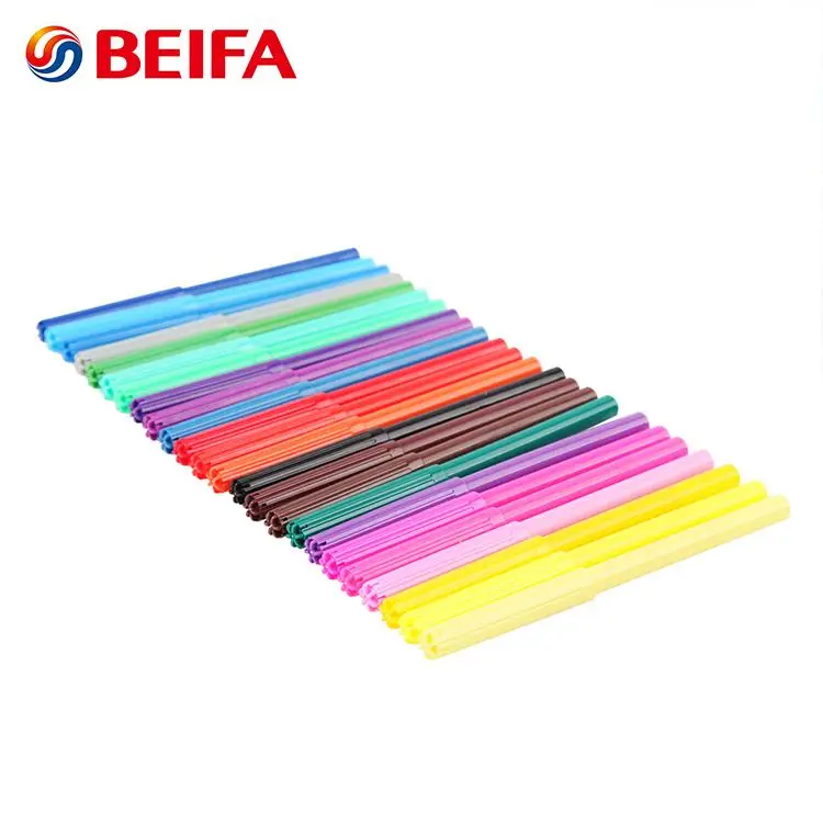 Beifa Brand Sy0004-1 24 Colors Slim Office & School Stationery Watercolor Brush Pen Set Color Washable