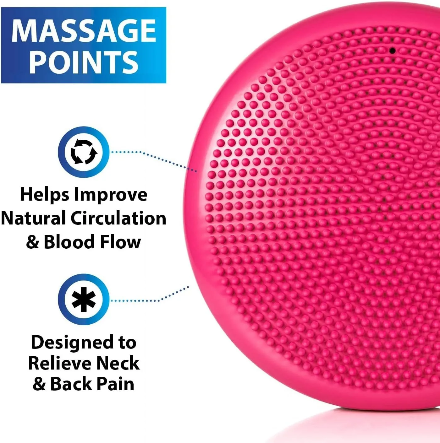 Fitness Stability Balance Disc Durable Universal Inflatable Yoga Wobble Massage Cushion Mat Inflating Pump with Needle Included