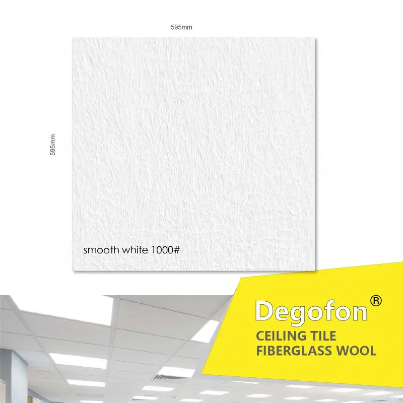 Ceiling Board 600x600x15mm Thickness Acoustic Ceiling Tile Use in Hospitals Sound-absorbing Mineral Fiber Graphic Design Square