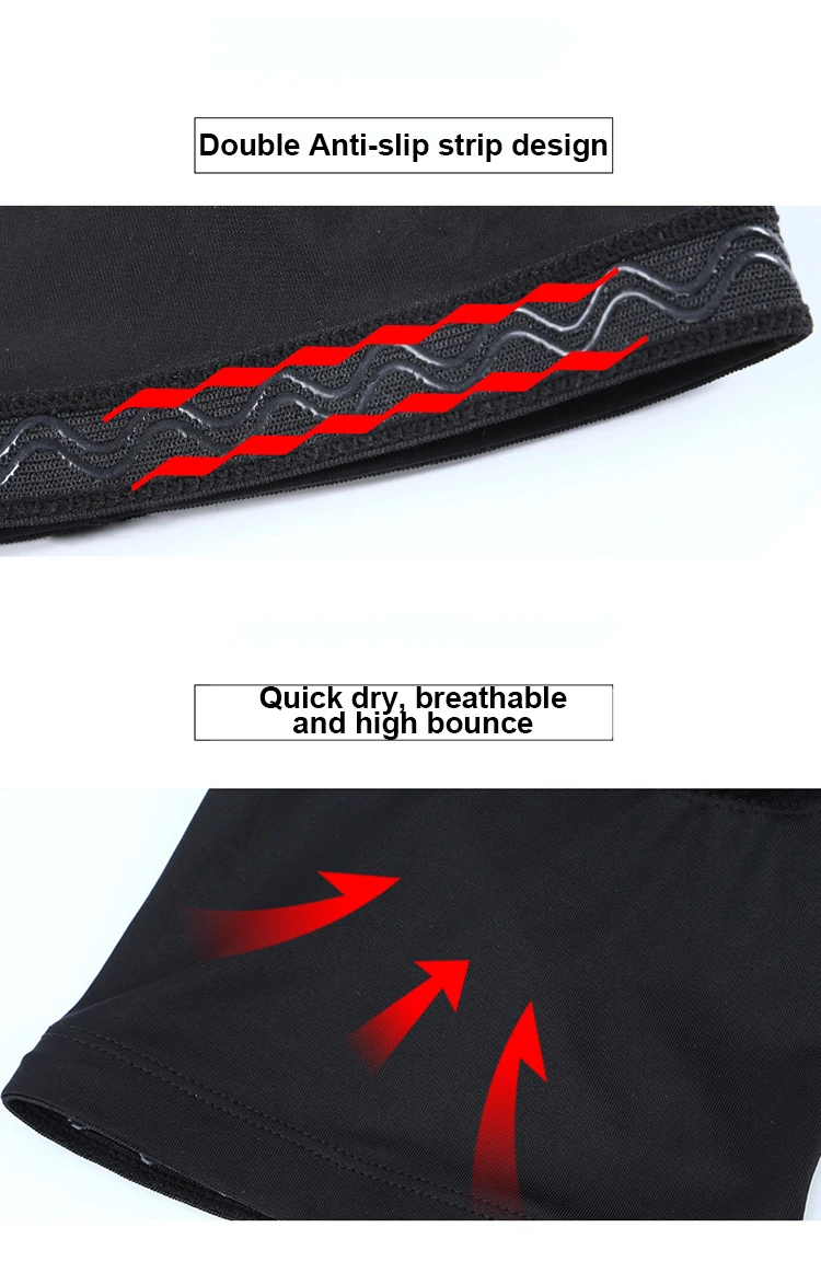 Wholesale  factory price accept custom logo fast dry polyester sports basketball running gym knee pads