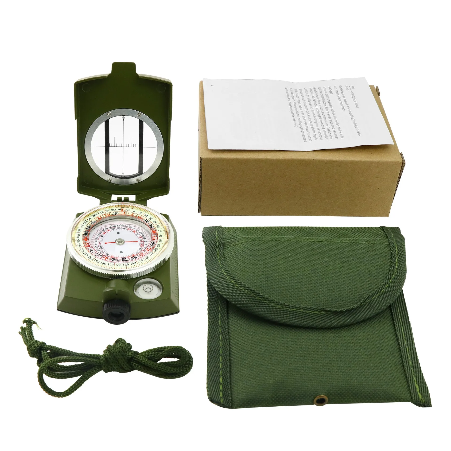 Outdoor Survival Compass Multi-functional Metal Zinc Pocket Vehicle Climbing Camping Travel Compass