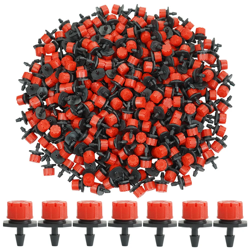 Factory direct sales eight-hole dripper red 8-hole adjustable flow dripper gardening micro-spray drip irrigation nozzle