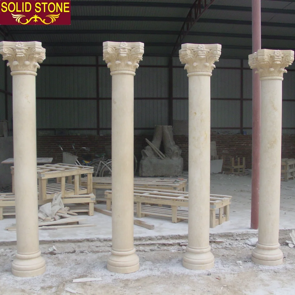 Best New Products garden decorative marble pillar hand carved Roman style marble column