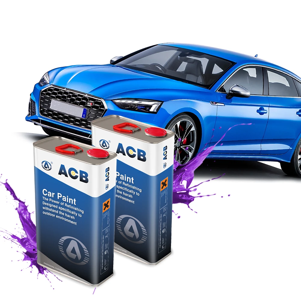 ACB 1k Automotive Refinish Basecoat Silver Color Car Paint Repair Competitive Price Refinish Auto Paint And Mixing Machines