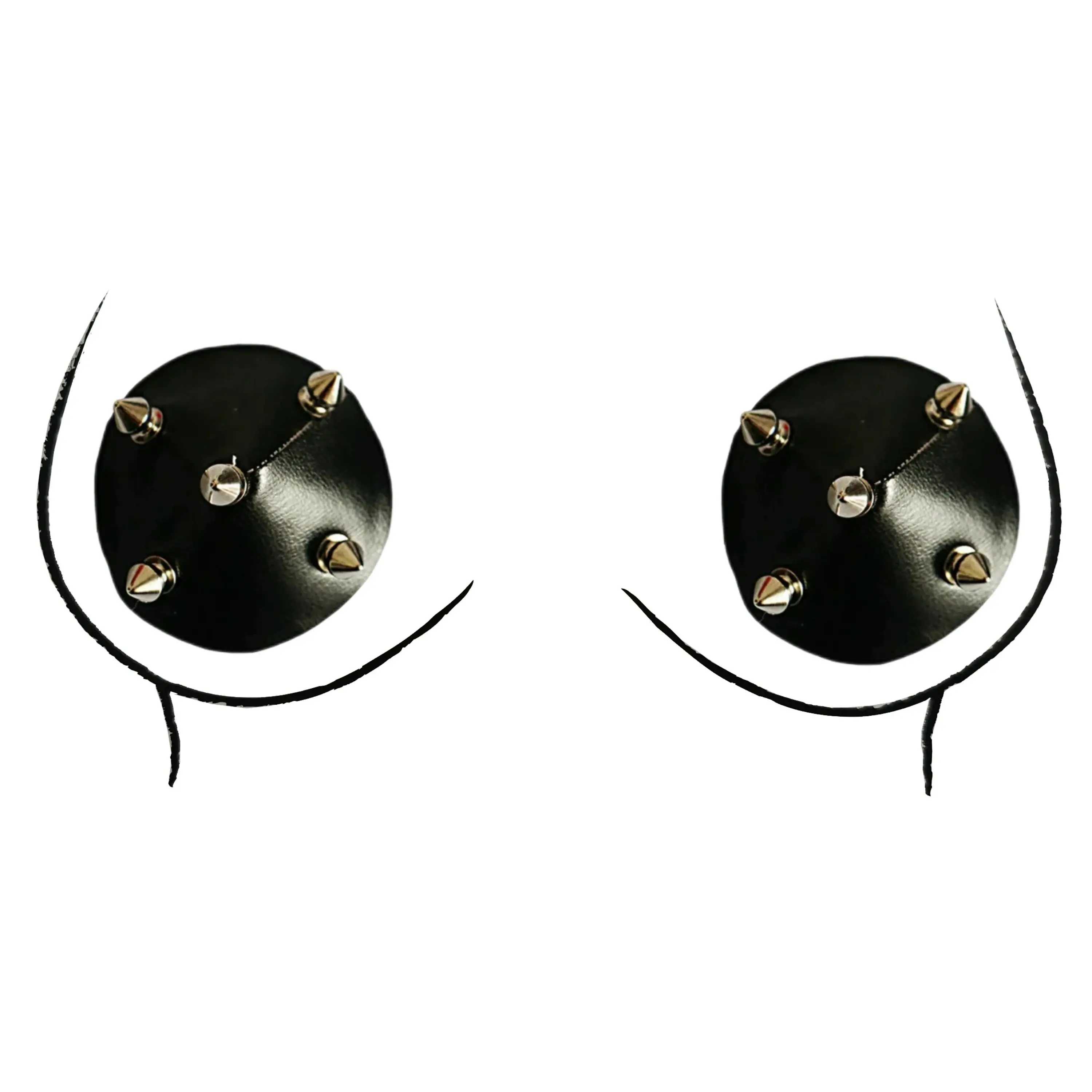 High Quality Leather Nipple Pasties Punk Styles Nipple Cover Round Sexy Women Underwear Accessories Nipple Sticker For Female