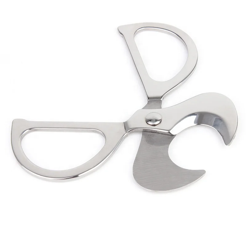 stainless steel cigar scissors cutter double cut blade scissors