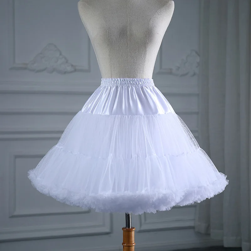 women underskirt short crinoline skirt lolita petticoat dress