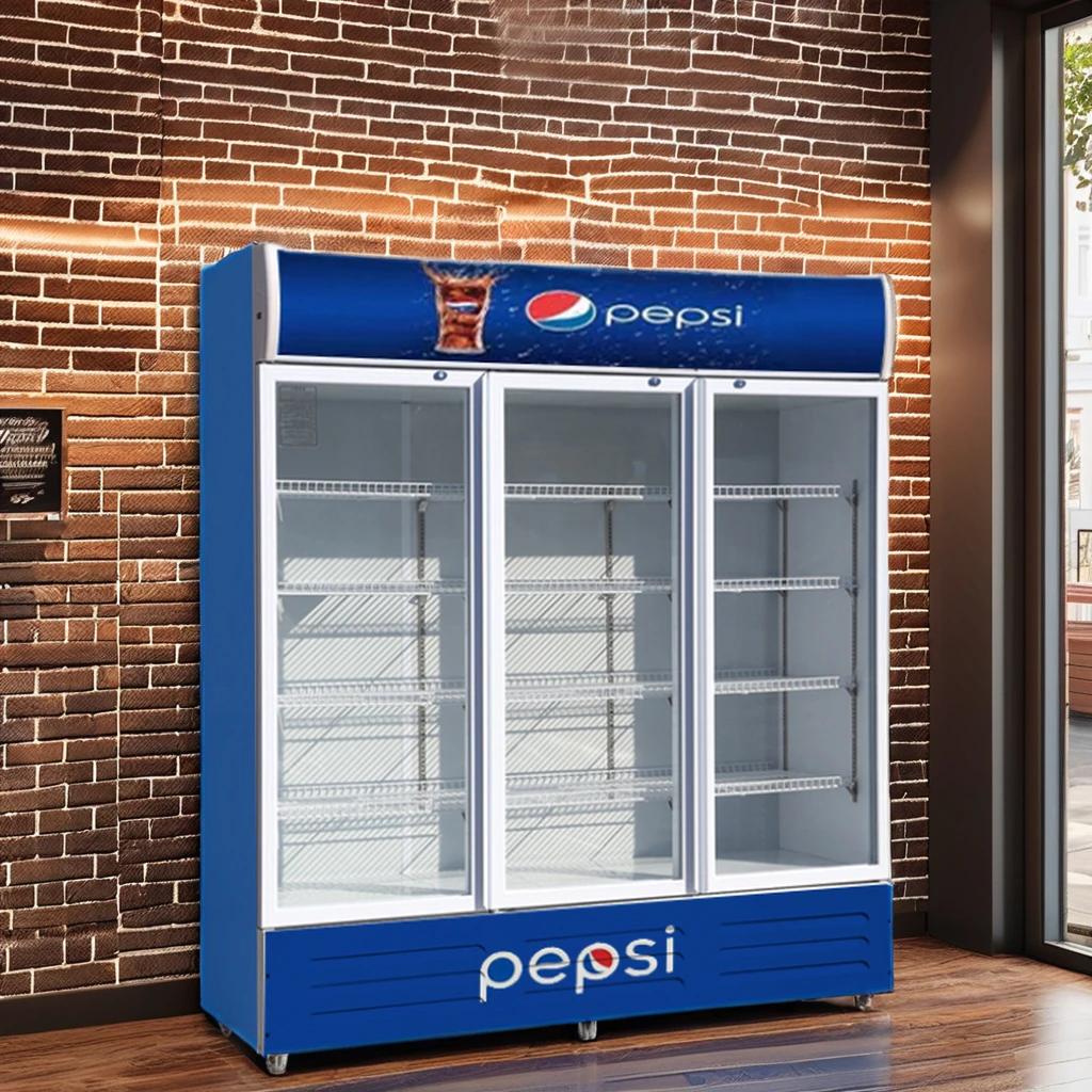 318L Promoted type Cheapest Commercial bottle cooler Beer chiller Drinks Display refrigerator Single door Beverage refrigerator