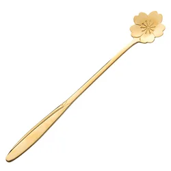 Amazon Gifts metal flower shape spoon tea coffee dessert spoon stainless steel flower spoon
