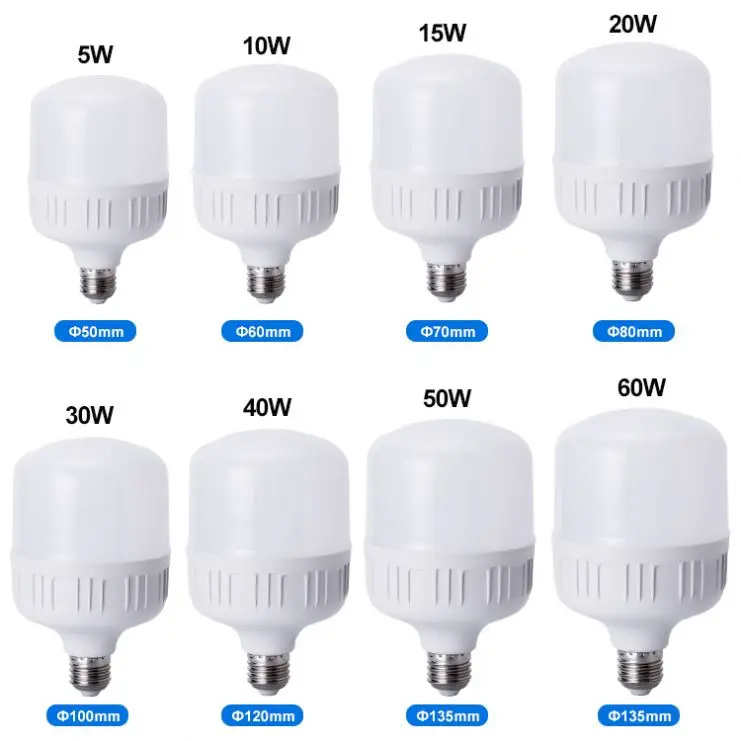 China Economic 5W 10W 15W 20W 30W 40W 50W 60W Light Led Bulbs Household Energy Saving Bulbs