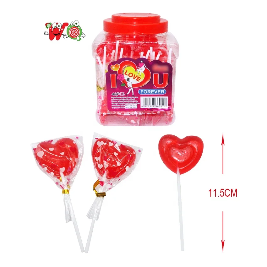 Manufacturers wholesale New heart style classic Rainbow lollipop fruit hard candy handmade sweet lollipop