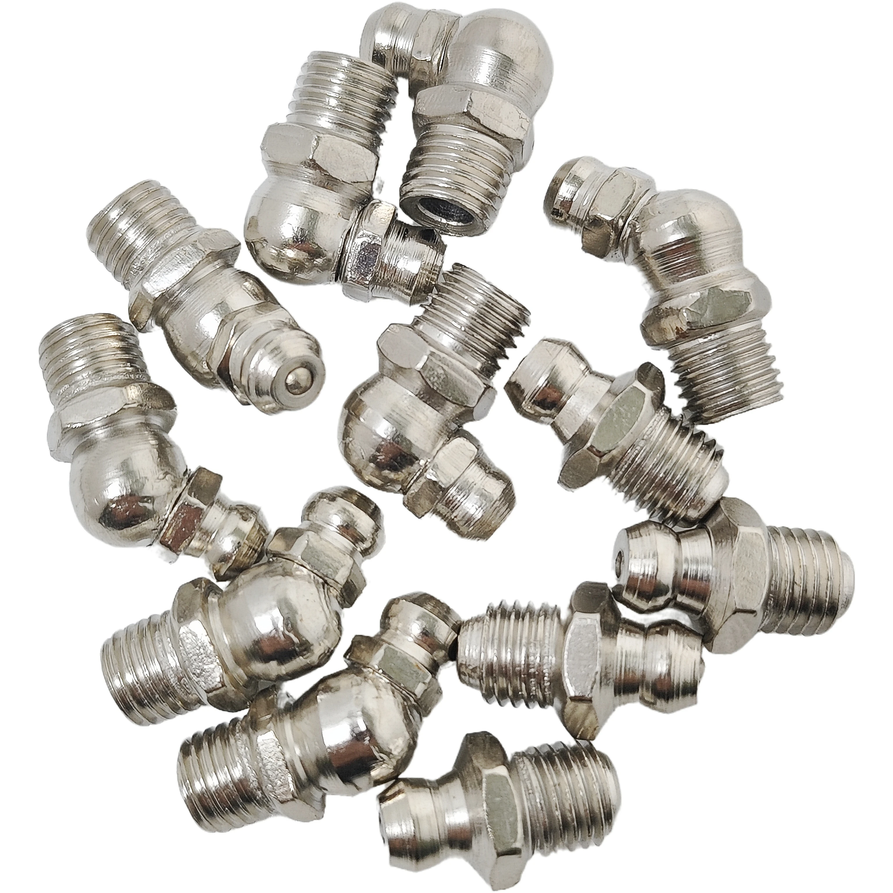 M6 M8 M10 Male Thread Straight Elbow Type Hydraulic Oil Grease Nozzle Pipe Fittings