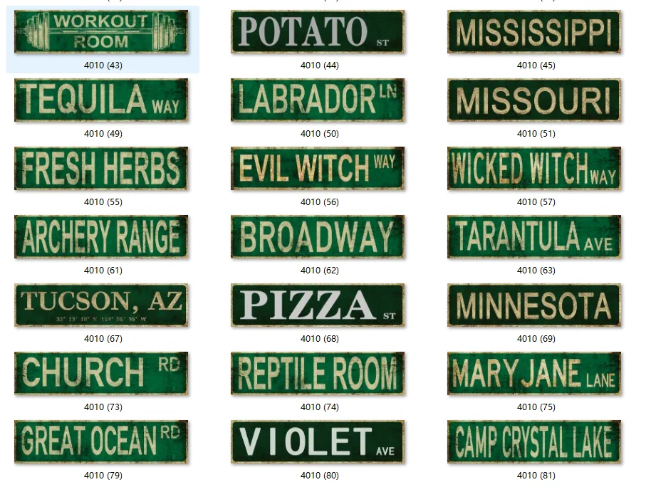 Street Signs Of Stoner Avenue - Vintage Metal Tin Sign Decor for Home, Restaurant, Bar, Cafe, Garage
