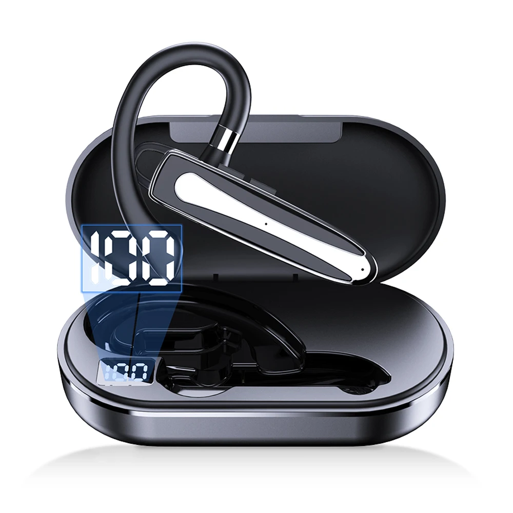 Yyk 530-1 Ear Hook Earphone Cellphone Office Driving Headphone Hands-free High Quality Led Display Rotatable Earbuds Earpiece