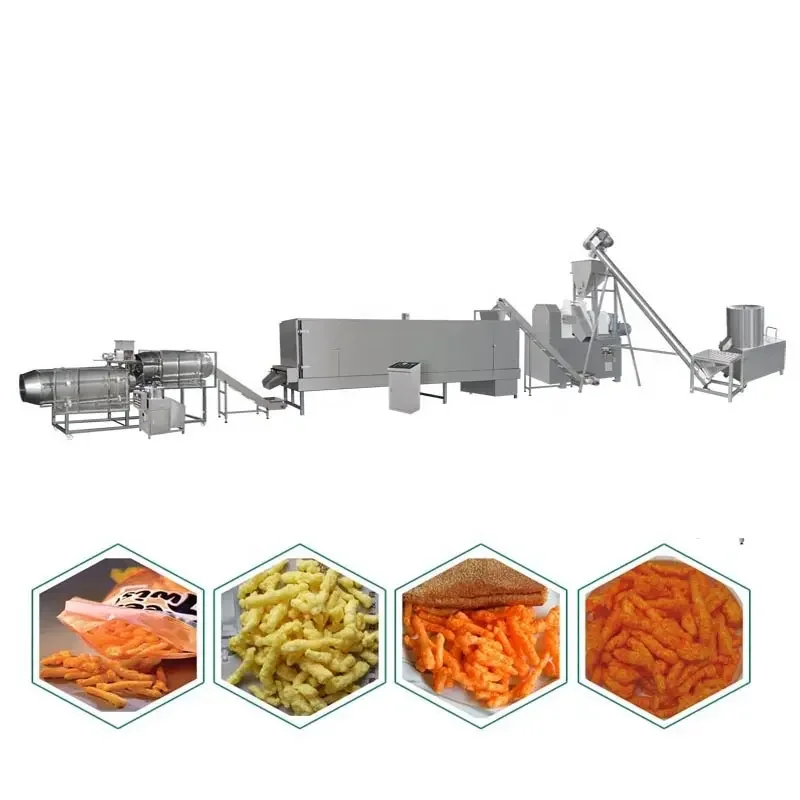 Fully automatic Chinese supplier corn Cheetos production machine Cheetos snack line