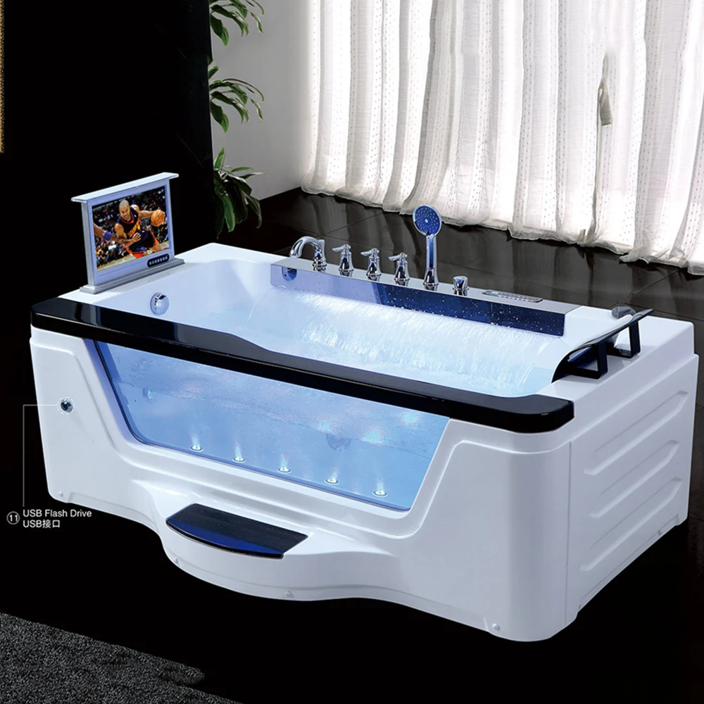 Low Price at Home Jet Bubble Bathtubs for Decorations Hot Full hd Hydro Massage extra Large Bathtub with Tv
