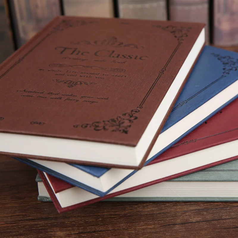 Wholesale Vintage Lined Notebook with Paper Box Retro Hardcover Travel Journal