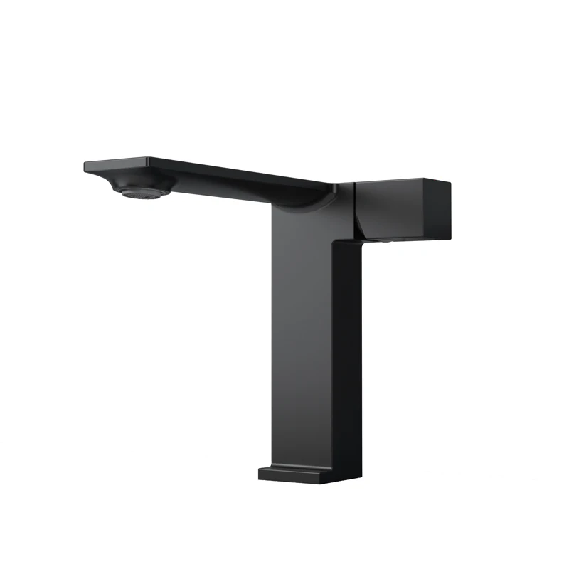 Basin Sink Bathroom Faucet Deck Mounted Hot Cold Water Basin Mixer Taps Matte Black/Plating Chrome Lavatory Sink Tap