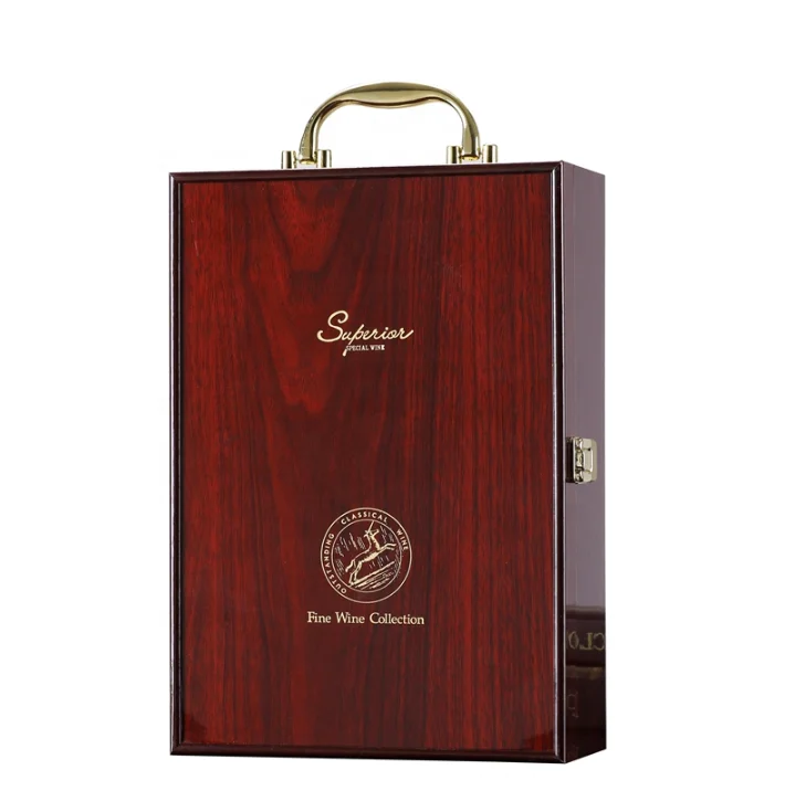 Imitation mahogany double-pack wine gift box